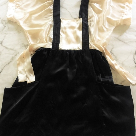 Richard Ruiz Silk Tie Waist Pinafore Apron Style Dress with Pockets NWOT - Picture 7 of 8